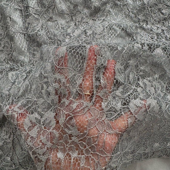 La Petite Francaise Jupe Lori light grey lace lined skirt size 42 Made in France - Picture 5 of 14